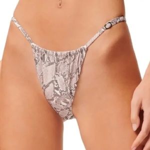 Good American Barely There Snakeskin Swim Bottoms